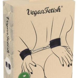 Veganská pouta na zápěstí s krátkým řetízkem (černá)