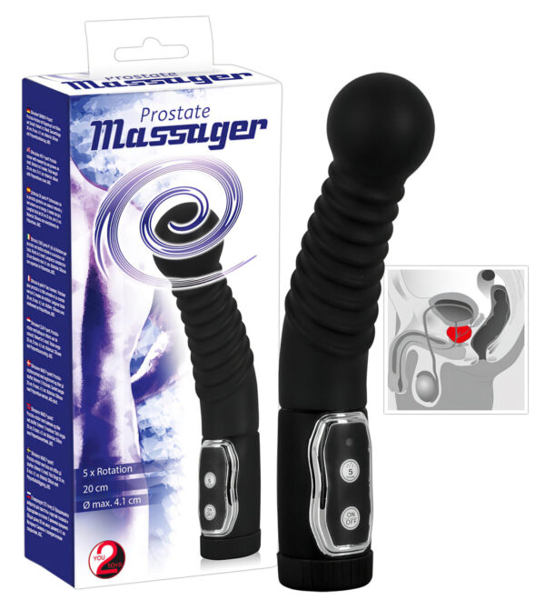 You2Toys - Stimulátor prostaty - rotační vibrátor na prostatu (černý)