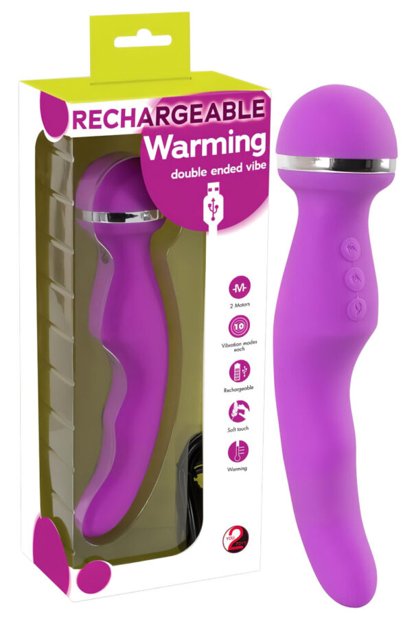 You2Toys - Warming - akumulátorový hřejivý masážní vibrátor (růžový)