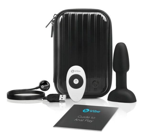 b-Vibe Rimming - anální vibrátor s kuličkami (černý)