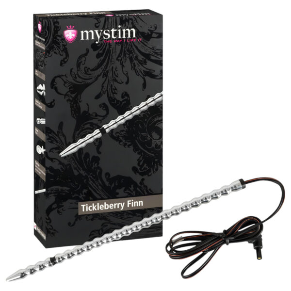 mystim Tickleberry Finn - kuličkový elektro dildo pro močovou trubici