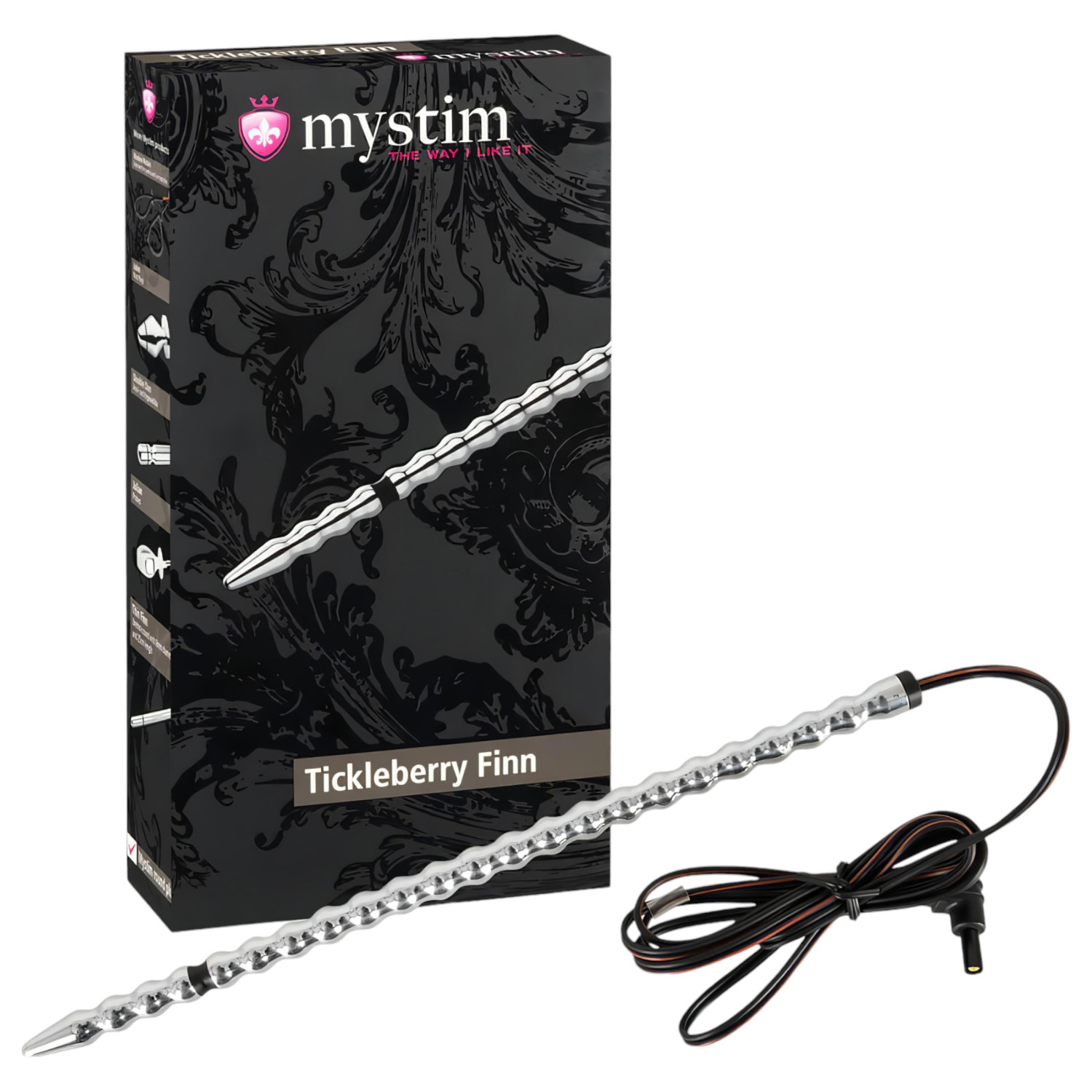 mystim Tickleberry Finn - kuličkový elektro dildo pro močovou trubici