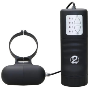 Černý vibrační kroužek na penis