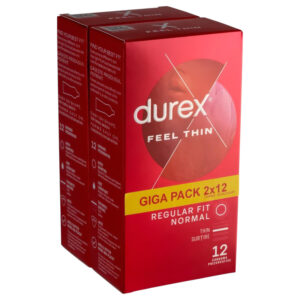 Durex Feel Thin - přirozený pocit kondomy balení (2x12ks)
