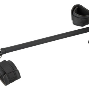 Fetish - černá sada s umělokoženými pouty a pruty (6 dílů)