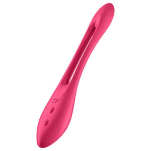 Satisfyer Elastic Joy - akumulátorový flexibilní párový vibrátor (červený)