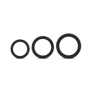 Easytoys Explore Ring - sada 3 černých erekčních kroužků