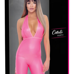 Cottelli Party - overal s hlubokým výstřihem vzadu (růžová) - M