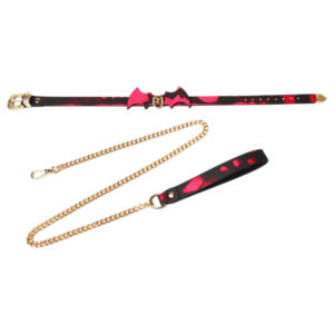 Obojek s vodítkem měnící barvu tepelnou změnou (černý)