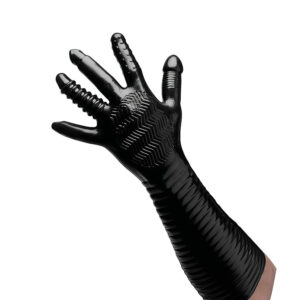 Pleasure Fister - texturovaná rukavice na fisting (černá)