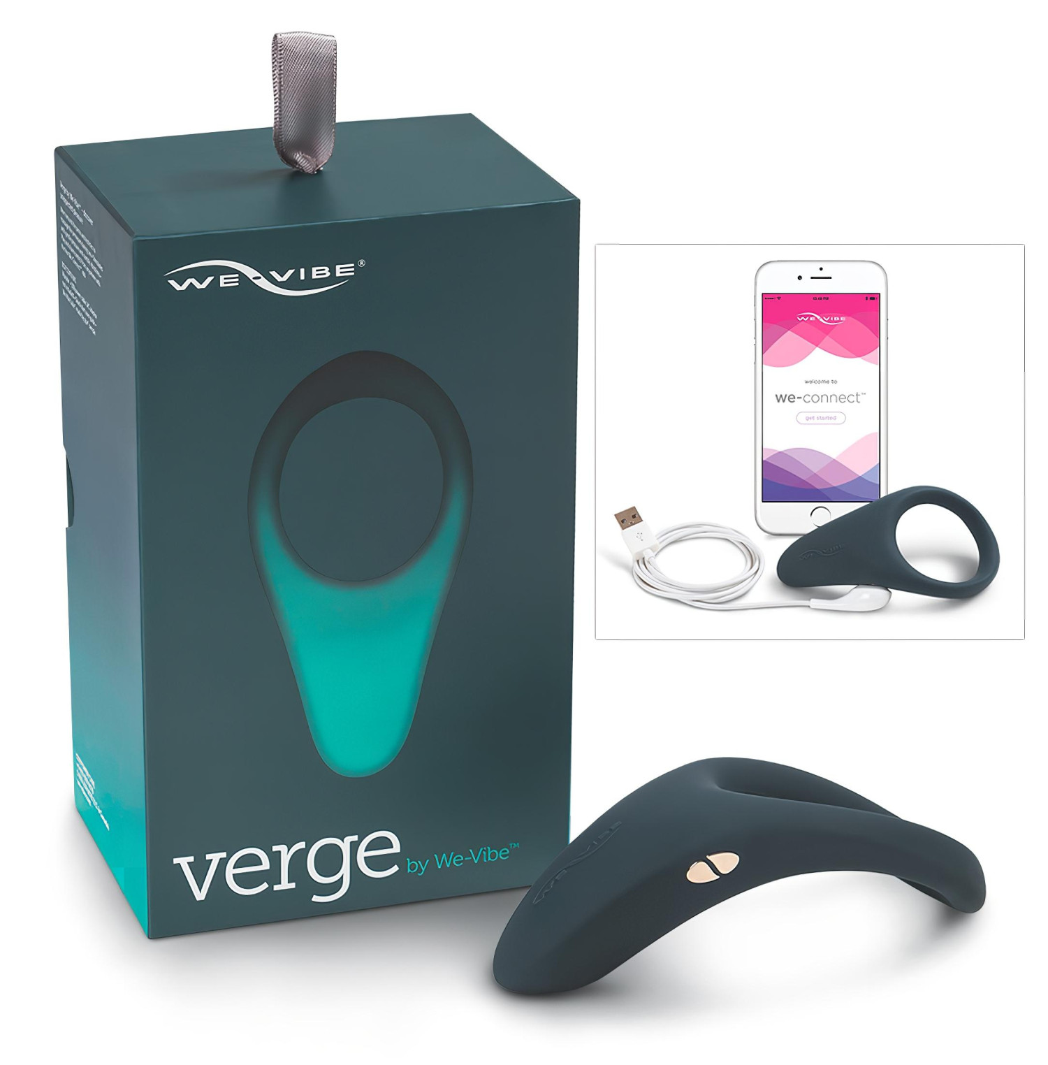 We-Vibe Verge - akumulátorový vibrační kroužek na penis (šedý)