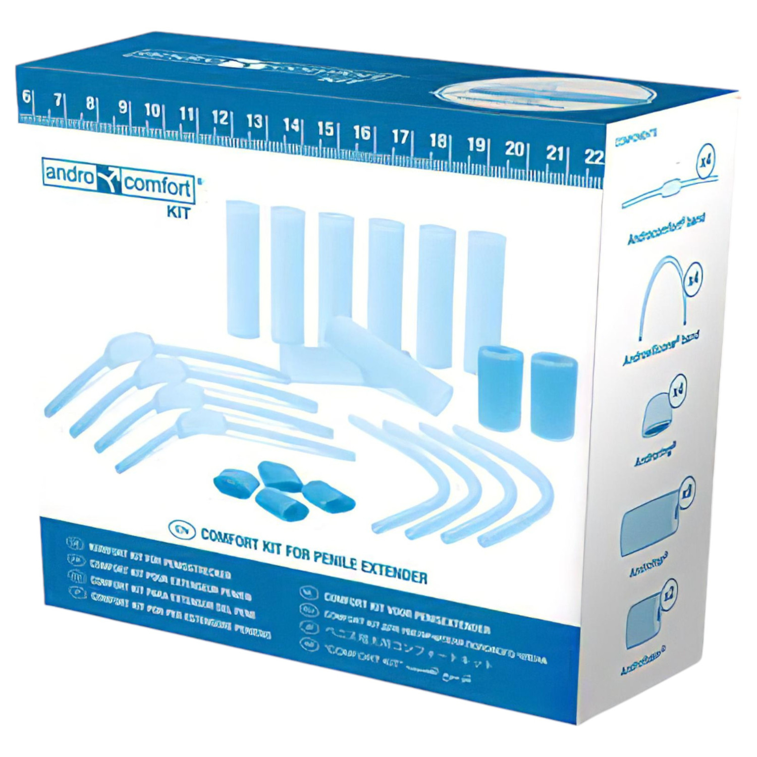 AndroComfort - sada příslušenství pro prodloužení penisu - kompaktní