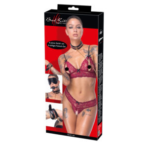 Bad Kitty - bondage sada - 6 dílů - černá