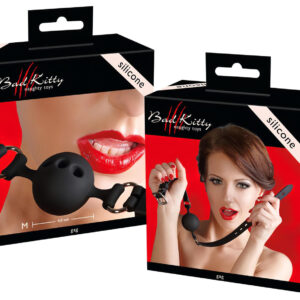 Bad Kitty - silikonový roubík do úst střední - černý