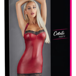 Cottelli - lesklé minišaty - červené