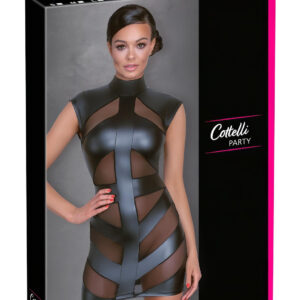 Cottelli - lesklé přiléhavé šaty - černé - L