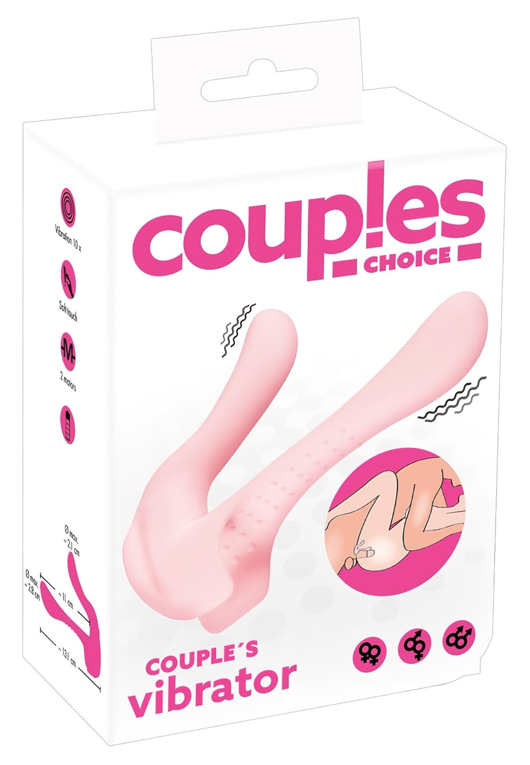 Couples Choice - párový vibrátor se 2 motory - růžový