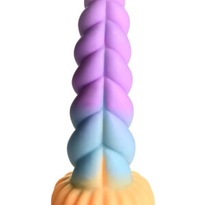 Creature Cocks Mystique - dildo jednorožec - 21 cm - fialovo-žlutá