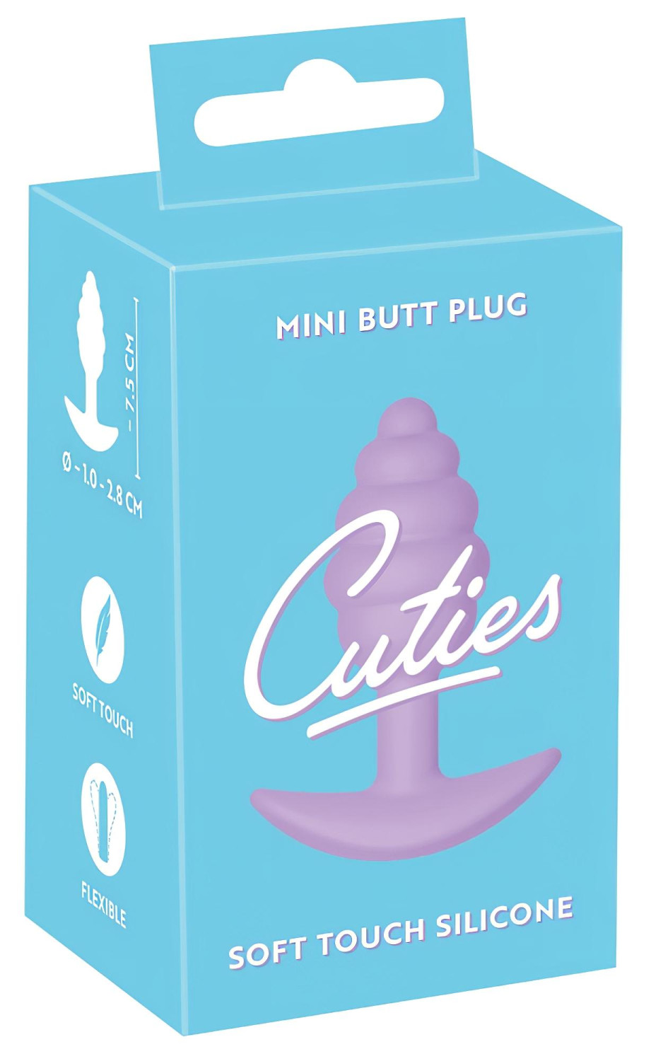 Cuties Mini Butt Plug - anální kolík - silikon - fialový - 2