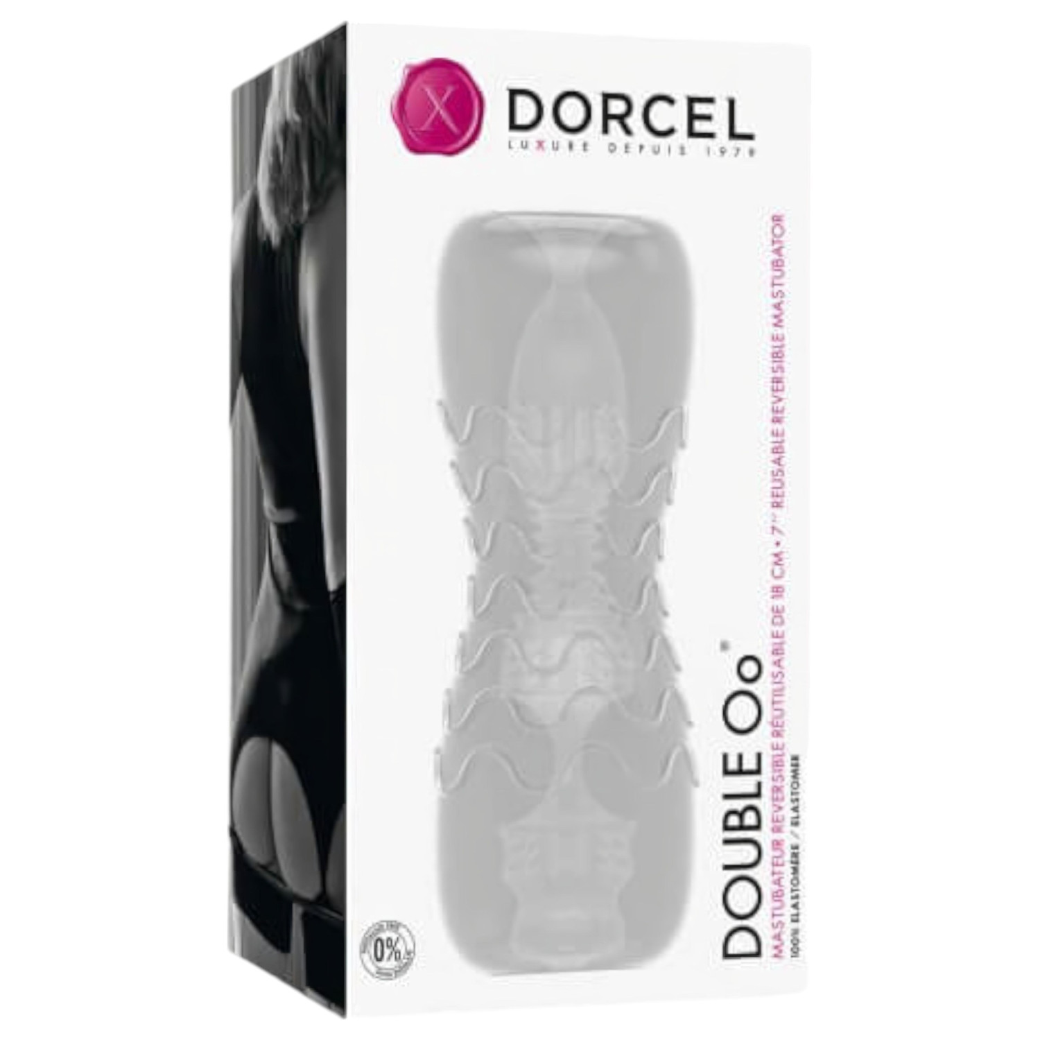Dorcel Double Oo - masturbátor pro muže - průhledný