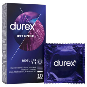 Durex Intense - kondomy s vroubkováním a tečkováním - 10 ks