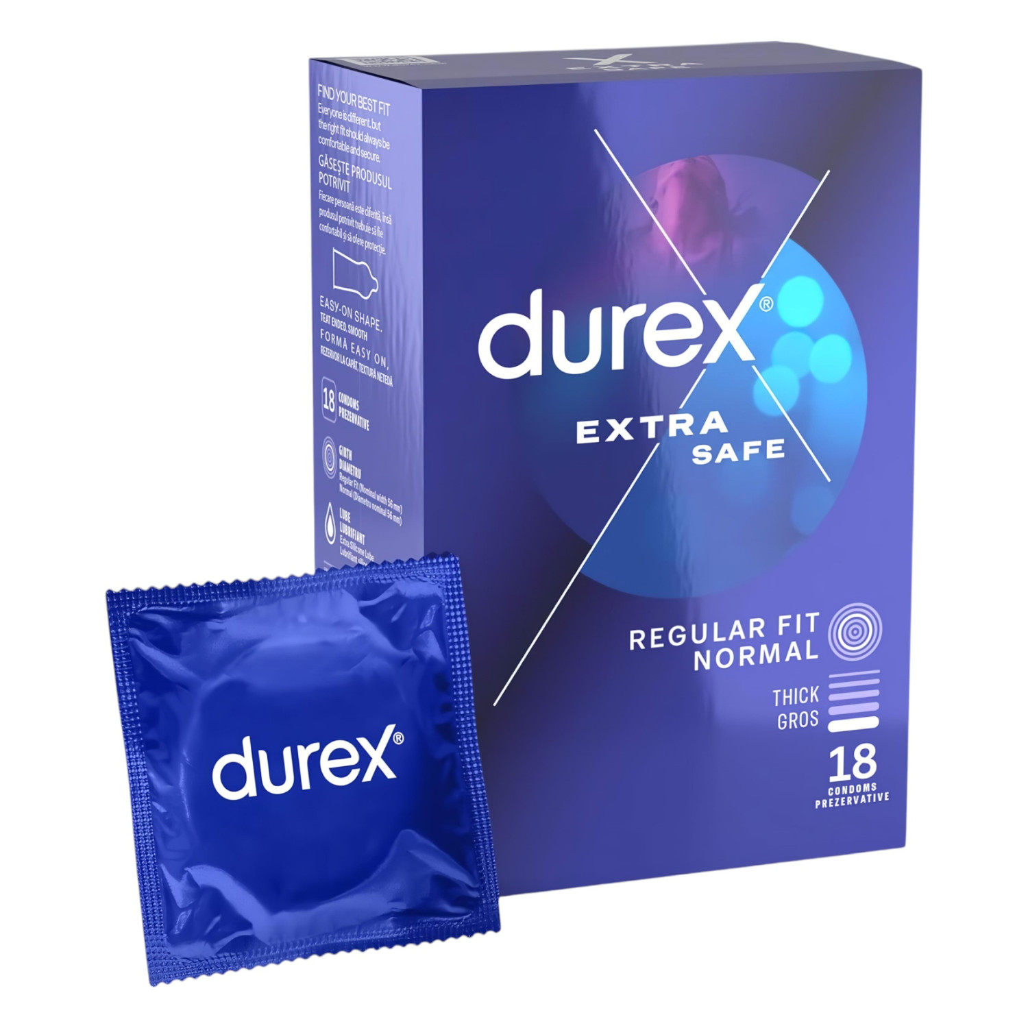 Durex - kondomy Extra Safe - extra silný latex - 18 ks
