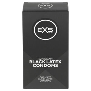 EXS Black - latexový kondom - černý - 12 ks