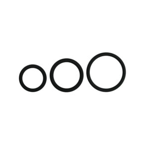 Easytoys - sada silikonových erekčních kroužků - 3 kusy - černá