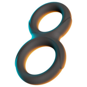 Erecto - dvojitý erekční kroužek na penis - černý