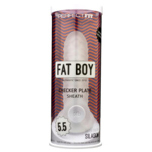 Fat Boy Checker Box - návlek na penis - 15 cm - bílý