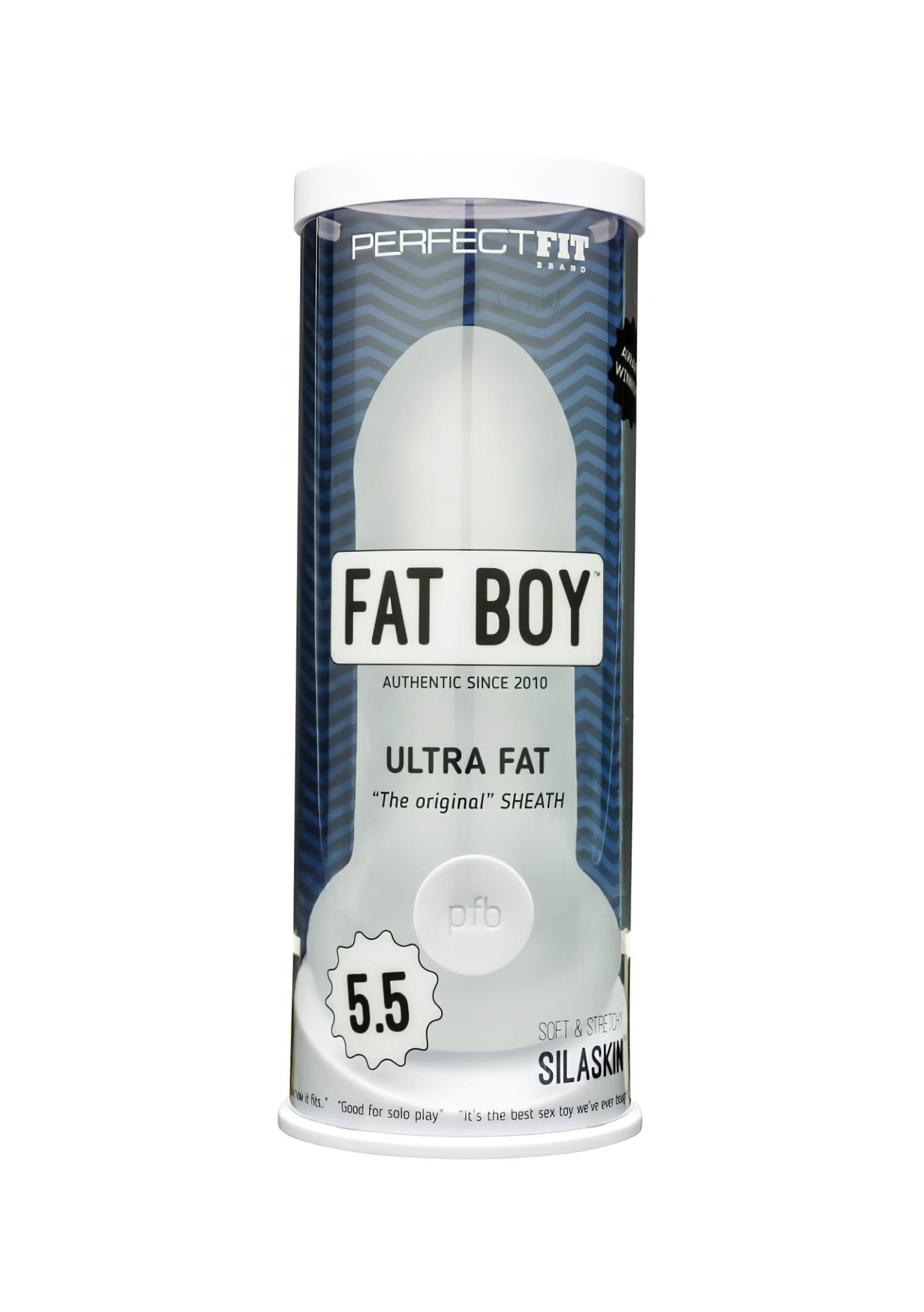 Fat Boy Original Ultra Fat - návlek na penis - extra silný - 15 cm - bílý