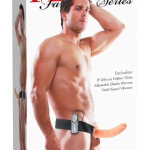 Fetish Strap-On 8 - připínací dutý vibrátor - tělová barva