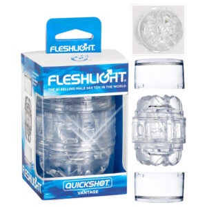 Fleshlight Quickshot Vantage - cestovní masturbátor - průhledný