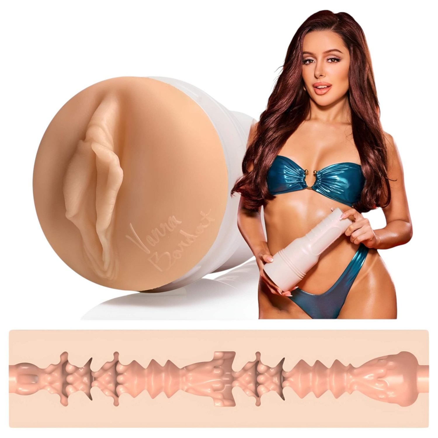 Fleshlight Vanna Bardot - realistická vagína - tělová barva