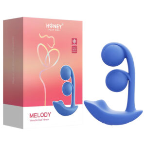 Honey Play Box Melody - vibrátor s kuličkami a vibracemi - modrý