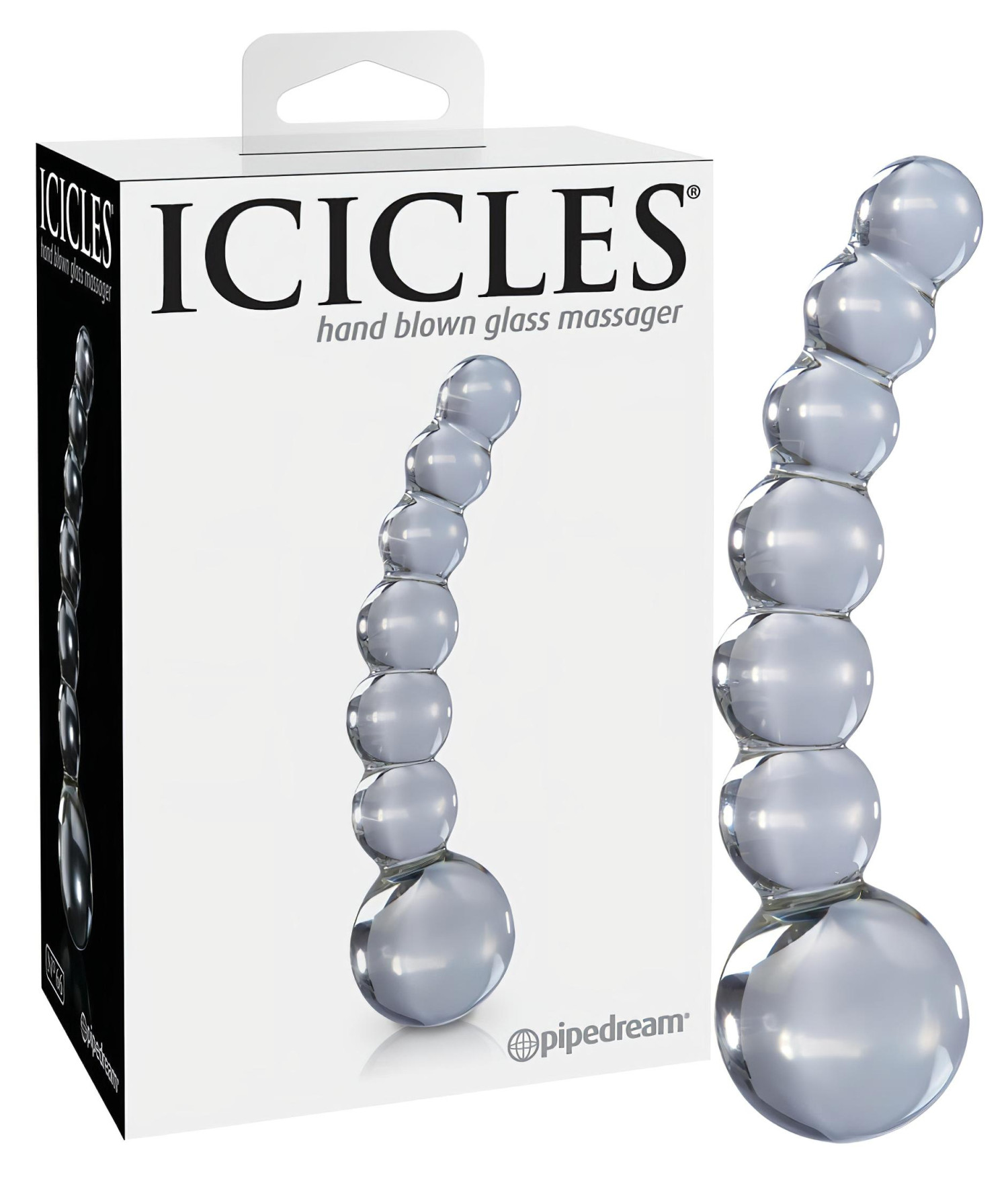 Icicles No. 66 - skleněné dildo - zahnuté