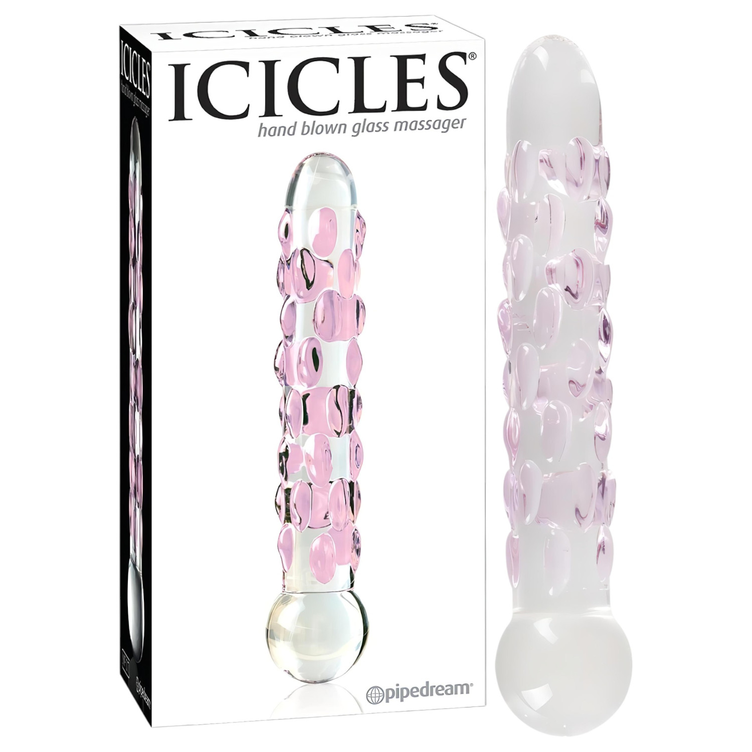 Icicles No. 7 - skleněné dildo s perlami