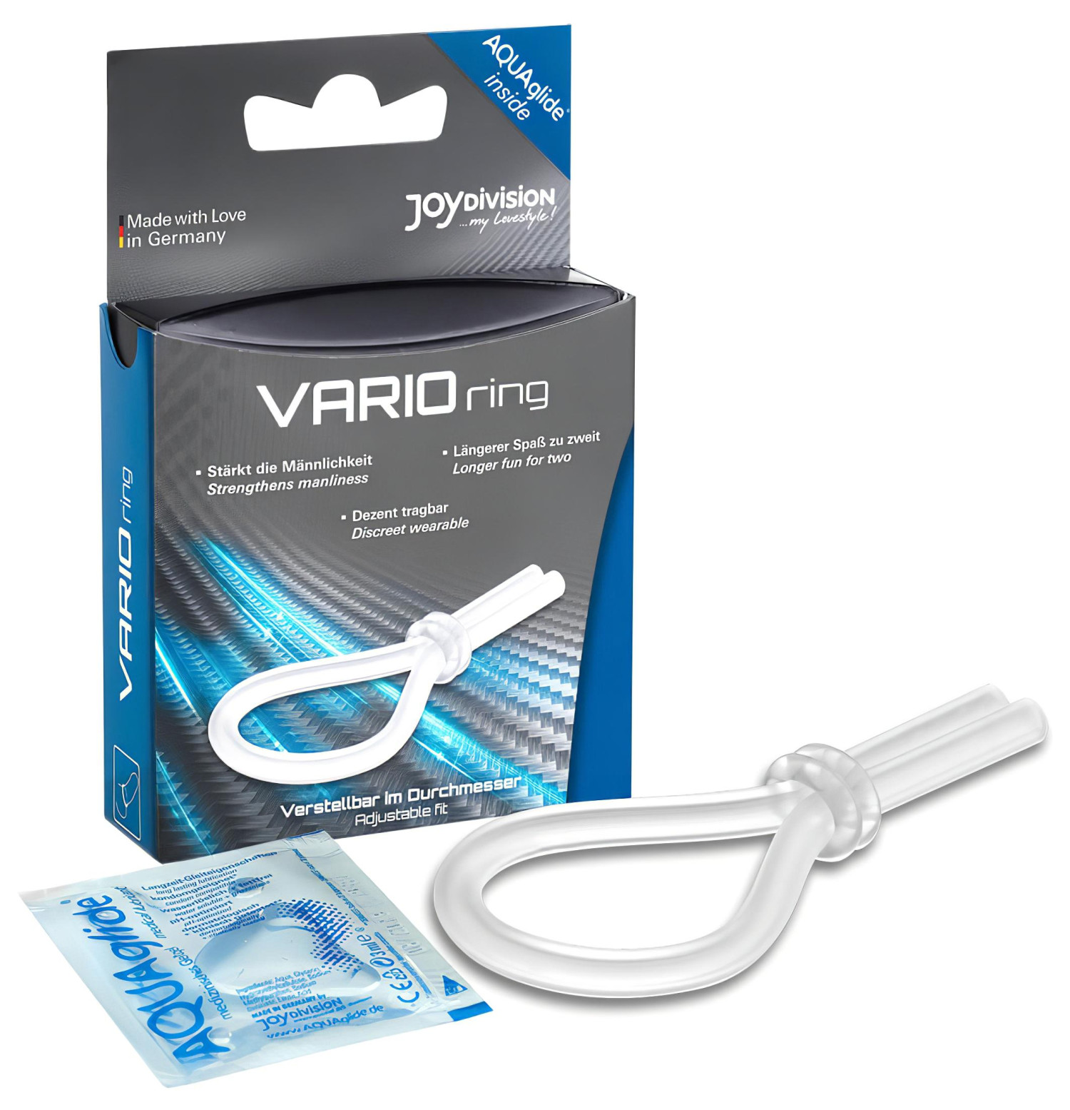 JoyDivision - erekční kroužek na penis - flexibilní - průhledný