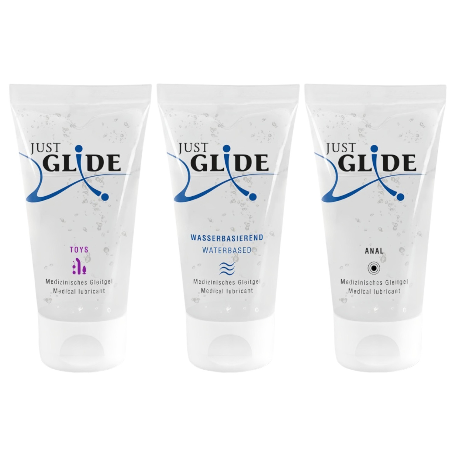 Just Glide - sada lubrikantů - 3x50ml