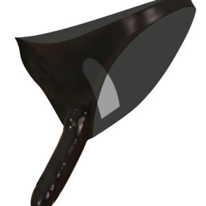 Latex - spodní prádlo s vnějším a vnitřním dildem - černé (S-L)