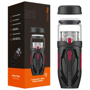 Men's Play - rotační masturbátor pro muže - černý