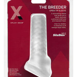 Perfect Fit Breeder - otevřený návlek na penis (bílý)