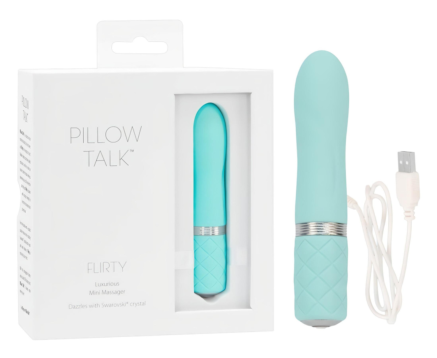 Pillow Talk Flirty - dobíjecí vibrátor - tyčinka - tyrkysová