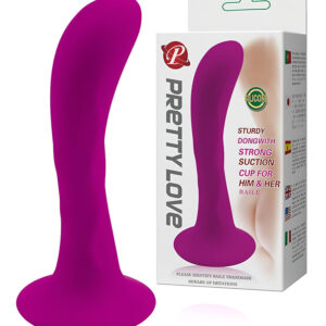 Pretty Love Baile - anální kolík s přísavkou - zahnutý tvar - růžový