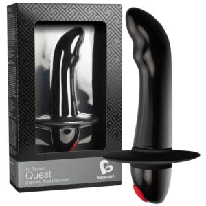 Quest - vibrátor na prostatu pro začátečníky - 10 režimů - černý