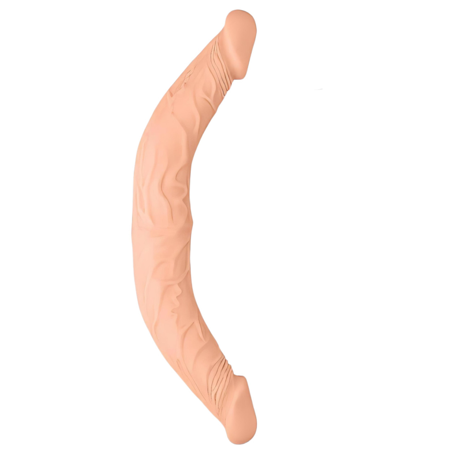 RealRock - dvojitý dildo - oboustranný - tělová - 36 cm