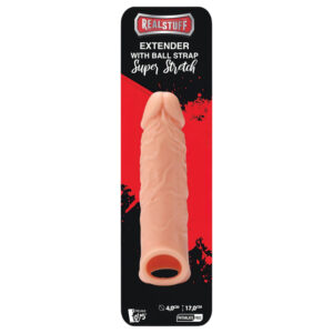 RealStuff - návlek na penis - prodlužující - přírodní 17 cm