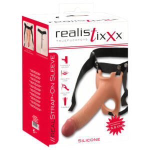 Realistixxx - strap-on dutý dildo - realistický - tělová barva
