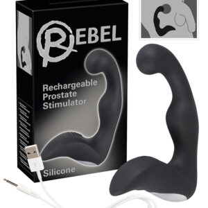 Rebel - vibrační stimulátor prostaty - dobíjecí - černý