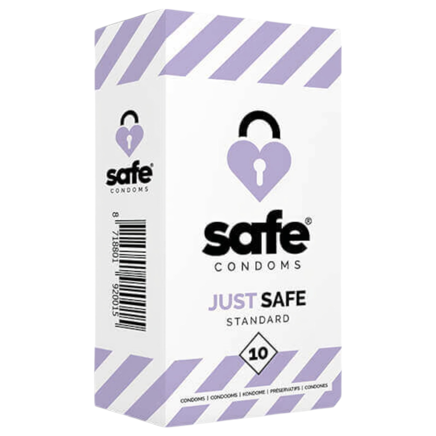 SAFE Just Safe - standard kondom - vanilka - 10 ks